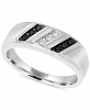 Men's Diamond Diagonal Ring (1/4 ct. t. w. ) in Sterling Silver