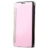 For Samsung Galaxy S6 Edge Plus Phone Case, Plating PC Mirror Flip Case Cover with Smart View and Dormance Luxury Phone Shell Sleeve Bag Pouch (Rose Gold)