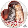 Anagram 18 Inch Avanti Hugs & Kittens Circle Foil Balloon (One Size) (Multicolored)