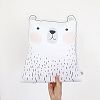 Polar Bear Pillow with Insert Mini Nursery Throw Pillow for Kids Baby Shower Stuffed Cushion