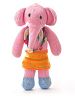 ChunkiChilli Organic Cotton Elephant Soft Toy - Orange Skirt by ChunkiChilli