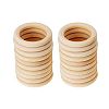 MonkeyJack 20pcs Unfinished Unpainted Blank Wooden Teether Rings Baby Teething Wood Craft DIY Shower Toys 1.96inch(50mm)