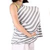 UTOVME Nursing Cover Breastfeeding Scarf Baby Car Seat Stroller Canopy Stretchy Blanket Grey+White