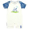Kushies Baby It's My Planet 2 Romper, Blue Print, 6 Months