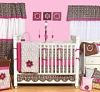 Bacati Damask Pink/Chocolate 10 Piece Crib Set