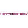 Amscan Prism Pink Happy Birthday Letter Banner (60th) (Pink)