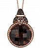 Le Vian Smokey Quartz (8-1/2 ct. t. w. ) and White (1/10 ct. t. w. ) and Chocolate (1/6 ct. t. w. ) Diamond Pendant Necklace in 14k Rose Gold