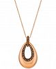 Le Vian Chocolatier Diamond Teardrop Pendant Necklace (1/3 ct. t. w. ) in 14k Rose Gold