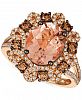Le Vian Chocolatier Peach Morganite (2-3/8 ct. t. w. ) and Diamond (3/4 ct. t. w. ) Ring in 14k Rose Gold