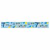 Expression Factory Childrens/Kids Happy 7th Birthday Holographic Foil Banner (One Size) (Blue)