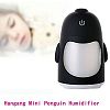 Hangang Mini Penguin Humidifier Night Light USB Portable Micro Molecular Water Mist LED 7 Colors Supply Cool Automatic Timing Environment Humidification for Baby / Single Room / Office / Yoga--Green (Black)