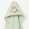Breganwood Organics Baby & Toddler Hooded Towel, Sleepy Owl Woodland Collection