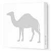 Avalisa Stretched Canvas Camel Silhouette Nursery Wall Art, Grey, 12 x 12