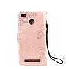 Galaxy J2 Prime Case, Galaxy J2 Prime Wallet Case, Abtory Magnetic Flip Wallet PU Emboss Flower Leather Stand Cover with Wrist Strap and Built-in Card Slots Case for Samsung Galaxy J2 Prime Rose Gold