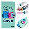 CocoZ® Galaxy S6 edge case owl you need is love Pattern PU Leather Wallet Type Flip Case Cover with Credit Card Holder Slots for Samsung Galaxy S6 edge case(owl you need is love Pattern)