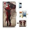 iPod Touch 6 iTouch 6 Flip Wallet Case Cover & Screen Protector Bundle! A20307 Harley Quinn Super Hero