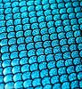 HomeBuy Jersey Mermaid Scale Fabric Fish Tale Foil - No Stretch Material - 112Cm Wide - Silver White (Blue Black)