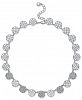 Charter Club Silver-Tone Openwork & Pave Disc Collar Necklace, 18" + 2" extender, Created for Macy's