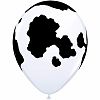 Qualatex Holstein Cow Printed Balloons (Pack of 25) (One Size) (White/Black)