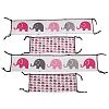 Bacati Elephants Pink/Grey Bumper Pad