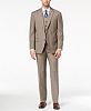 Michael Kors Men's Classic-Fit Brown Birdseye Vested Suit
