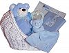 Cradles and Bears Baby Gift Basket - Blue