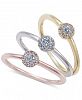 3-Pc. Diamond Cluster Stackable Ring Set (1/3 ct. t. w. )