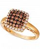 Le Vian Chocolatier Diamond Square Cluster Halo Ring (5/8 ct. t. w. ) in 14k Gold