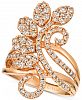 Le Vian Strawberry & Nude Diamond Flower Cluster Statement Ring (1-3/8 ct. t. w. ) in 14k Rose Gold