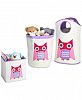 Whitmor Kids Canvas Cube Storage Bin, Pink Owl