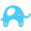Kidsmile Silicone Teething Toy, Soft and Chewy Baby Training Teether, Food Grade Silicone Infant Elephant and Friends Teether, Easy to Grip, BPA free, For Babies 3 Months+, Blue Elephant Single