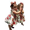 FANOUD Newborn Infant Baby Girl Clothes, Floral Princess Knee-Length Party Dresses Outfits (90)