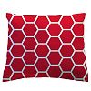 SheetWorld Crib / Toddler Percale Baby Pillow Case - Red Honeycomb - Made In USA
