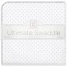 SwaddleDesigns Ultimate Swaddle Blanket, Premium Cotton Flannel, Sterling Polka Dots