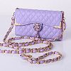 Iphone 6 Case, GNT(TM) Iphone 6 4.7inch Case, Deluxe PU Leather Wristlet Wallet Type Magnet Design Diamond Lattice Case Cover for for Apple iPhone 6 4.7 inch Screen(Purple)
