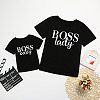 FANOUD Family Clothes, , Mom＆Me Baby Kids Boys Girls Short Sleeve Letter T-shirt Blouse Family Clothes (Baby 80)