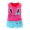 FANOUD Newborn Infant Fashion Clothes Set , Baby Boys Girls Rabbit Print Tops Vest + Shorts Outfits Set 2Pcs (Hot Pink, S)