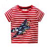 FANOUD Toddler Kids Fashion T-Shirt, Baby Boys Clothes Short Sleeve Cartoon Pattern Tops T-Shirt Blouse (Red, 130)