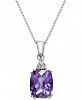 Amethyst (2-7/8 ct. t. w. ) & Diamond Accent 18" Pendant Necklace in 14k White Gold