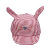 FANOUD Baby Sunhat, Cute Infant Kids Bongrace Hat Peak Cap Streak Cat Solid Ears Embroidery Sunhat (Red)
