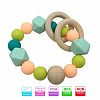 INCHANT Best for baby Wooden Ring Silicone Beads Baby Teether Toy Nursing Accessories Bracelet Gift Baby Toys