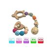 INCHANT Baby Bracelet Wooden Teether Eco-friendly Baby Teething Toys Infant Chewable and Pacifier Chain , Great Gift for baby