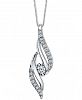 Sirena Diamond Twist 18" Pendant Necklace (1/4 ct. t. w. ) in 14k White Gold