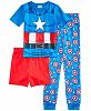 Marvel's Captain America 3-Pc. Cotton Pajama Set, Little Boys & Big Boys