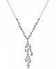 I. n. c. Silver-Tone Crystal Cluster Flower Y-Necklace, 16" + 3" extender, Created for Macy's