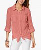 Style & Co Petite Tie-Hem Shirt, Created for Macy's