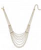 I. n. c. Gold-Tone Crystal & Bead Multi-Row Statement Necklace, 18" + 3" extender, Created for Macy's