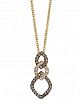 Le Vian Chocolatier Diamond Interlocking Ring 18" Pendant Necklace (1/4 ct. t. w. ) in 14k Gold