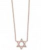 Gift by Effy Diamond Accent Star of David 18" Pendant Necklace in 14k Rose Gold