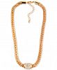 Charter Club Gold-Tone Pave Collar Necklace, 18-1/2" + 3" extender, Created for Macy's